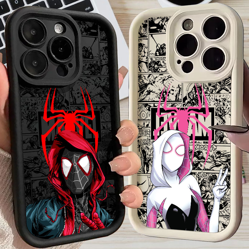 Phone Cases Iphone 15 - Spiderman Miles Morales Gwen Marvel Comics