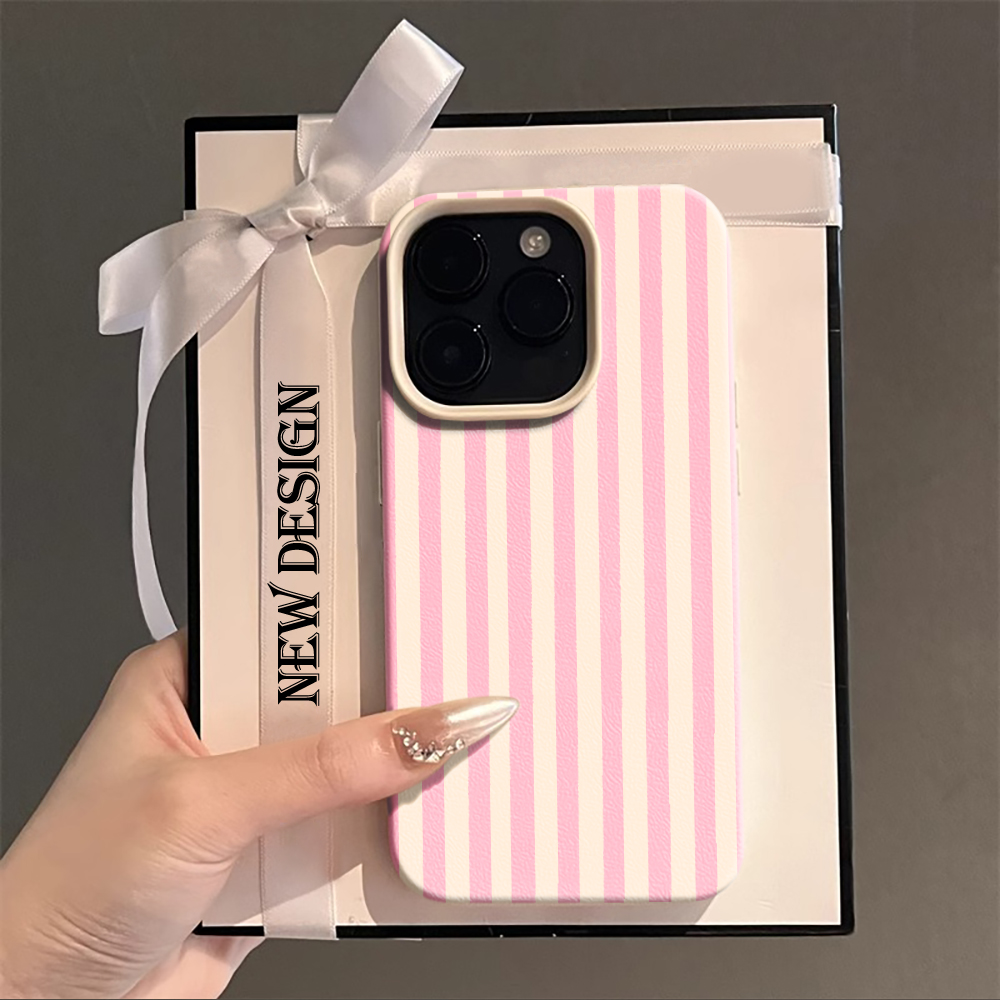 Phone Cases Australia - Colorful Striped Minimalist Couple Phone Case