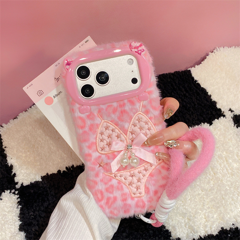 Phone Cases Iphone 15 - Luxury Leopard Print Bikini Pattern Plush