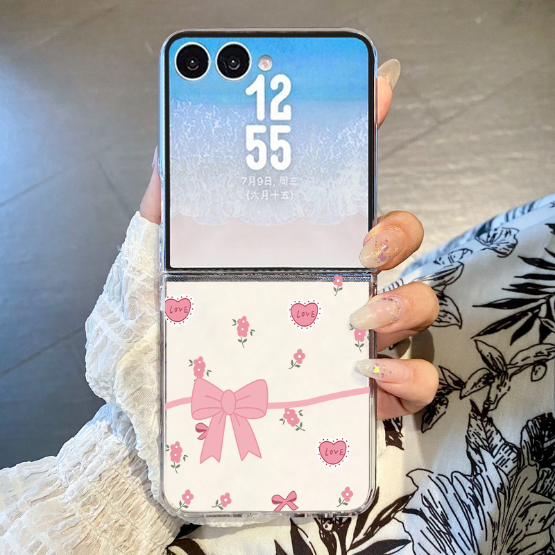 Phone Cases Z Fold 5 - Bowknot Printed Phone Case For Samsung