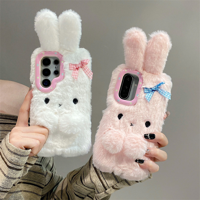 Phone Cases For Samsung - Koren 3D Cartoon Bowknot Rabbit Ears