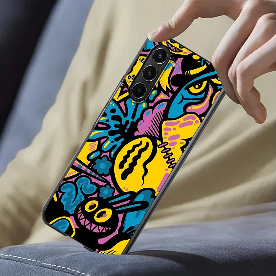 Phone Cases Z Fold 5 - Cartoon Graffiti Design Case for Samsung