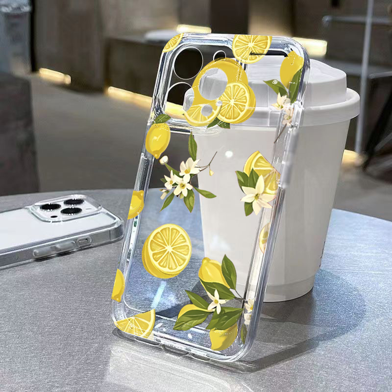 Samsung Galaxy S24 - Summer Fruit Lemon Flower Clear Phone
