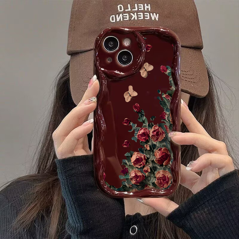 Retro Oil Painting Flower Patt - огляд і ціна Phone Cases Drawing