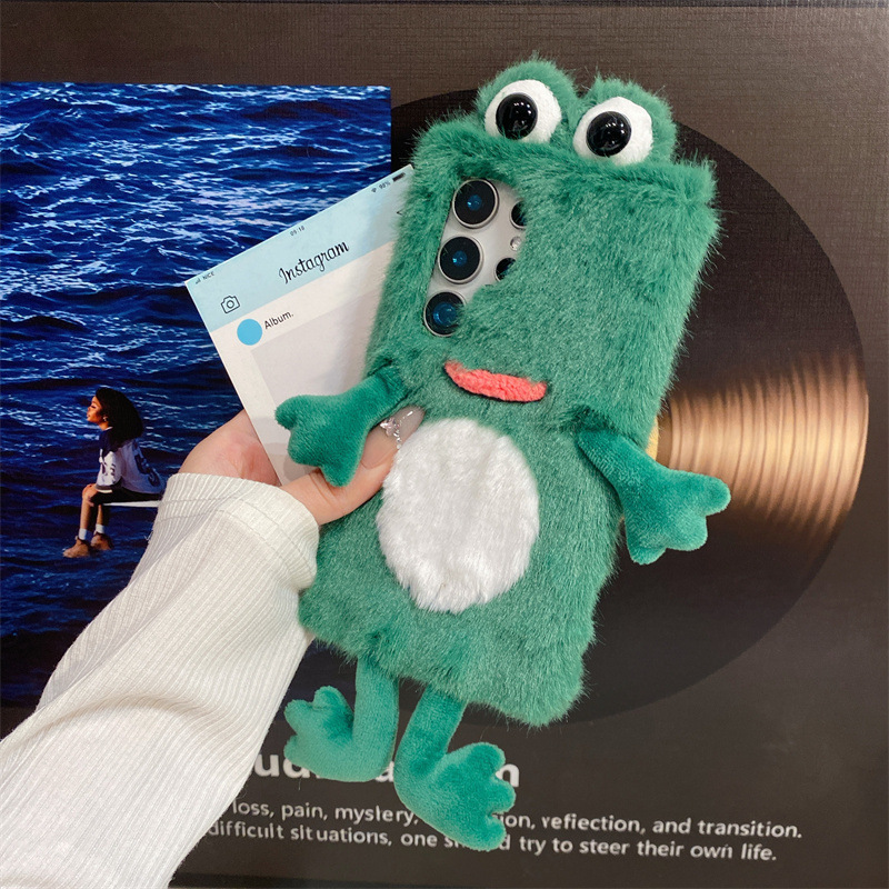 Plush Frog Phone Case, Cute Gr - огляд і ціна Phone Cases For Samsung